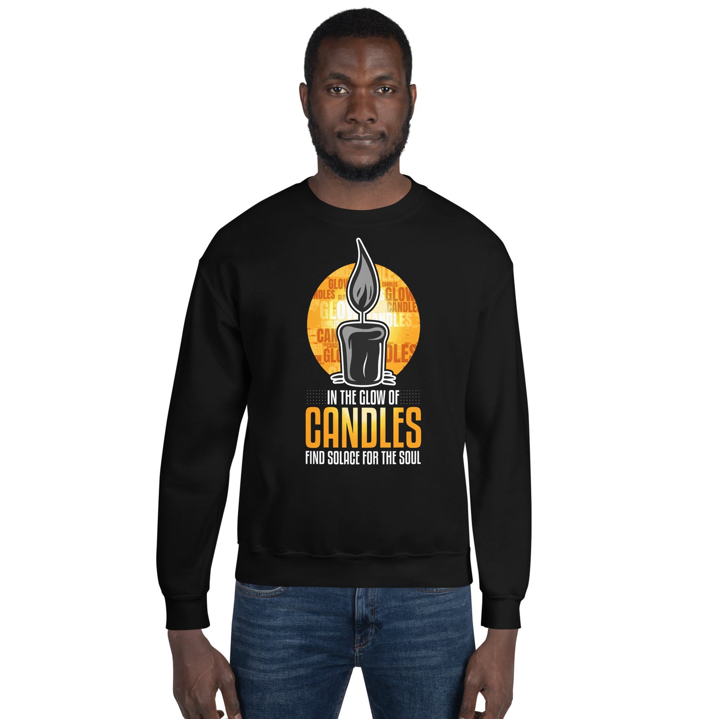 In the Glow of Candles find Solace for the Soul Unisex-Pullover