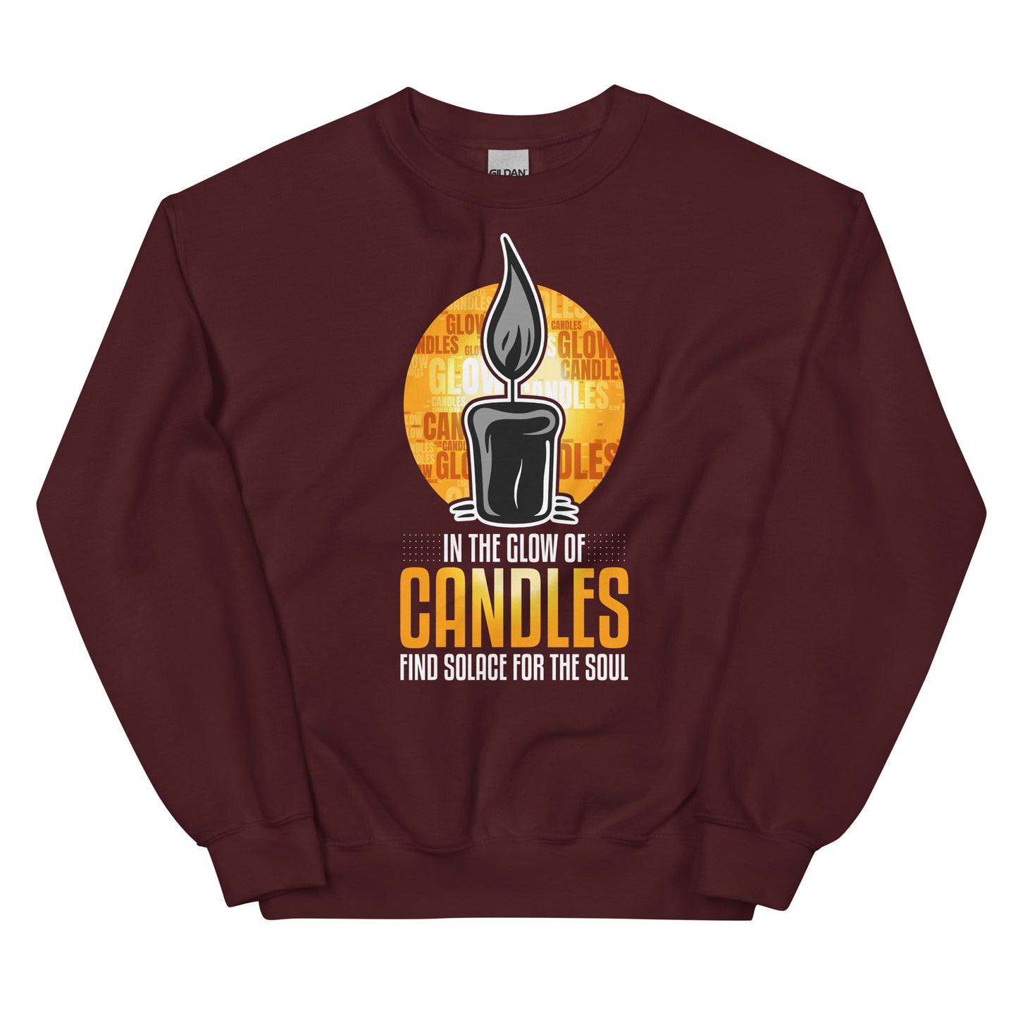 In the Glow of Candles find Solace for the Soul Unisex-Pullover