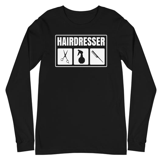 Hairdresser Langärmeliges Unisex-T-Shirt