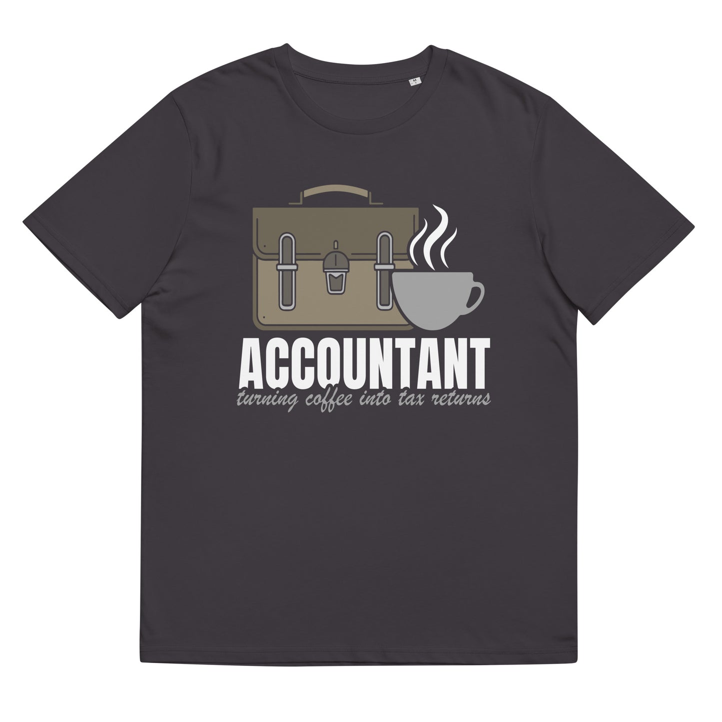 Accountant turning coffee into tax returns Bio-Baumwoll-T-Shirt