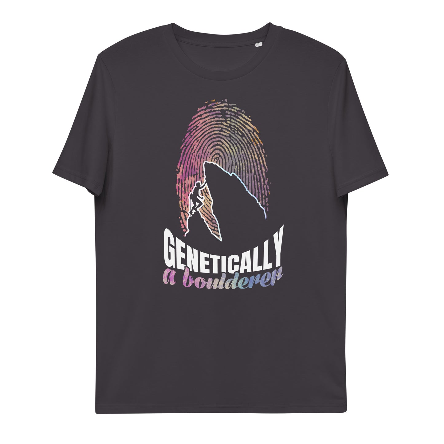 Genetically a boulderer Bio-Baumwoll-T-Shirt